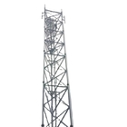 Torre tubolare d'acciaio galvanizzata della immersione calda per la telecomunicazione