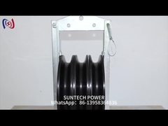 Linea di trasmissione Blocco di tesatura a triplo conduttore in alluminio rivestito in neoprene