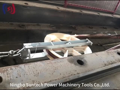 Puliera di trascinamento del cavo a fascia singola con gancio per il conduttore del cavo a corda