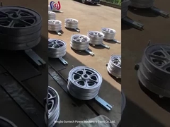 Blocchi di tesatura del conduttore rivestiti in gomma con puleggia in alluminio