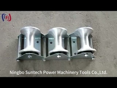 Strumenti per infilare cavi con tre pulegge in nylon, rullo guida cavo per lavori sotterranei