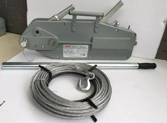Linea di trasmissione d'acciaio che mette insieme l'argano della mano del cavo metallico degli strumenti per sollevare