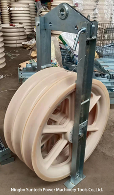 Linea di trasmissione aerea da 916 x 110 mm Blocchi di tesatura del conduttore a cinque pulegge