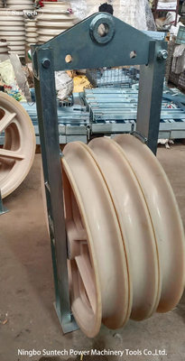 Conduttore di nylon Stringing Pulley Blocks delle ruote di MC con la struttura d'acciaio galvanizzata