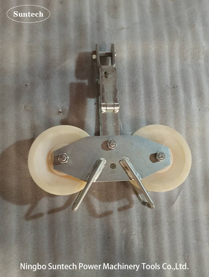 Ruote anteriori e posteriori Tandem Sheave Stringing Block Nylon Sheave Galvanized Frame
