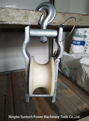 blocchetto di Pulley Stringing Roller del conduttore di cavo aereo di 80mm per la linea sopraelevata
