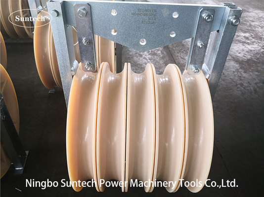linea sopraelevata di nylon conduttore di cavo Stringing Blocks Pulley di 660mm MC