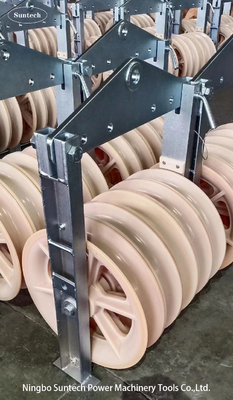 Conduttore impacchettato singola ruota Stringing Blocks della carrucola del diametro 660mm di nylon