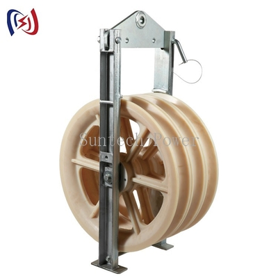 Lavori di costruzione Stringing Power Conductor Cable Pulley Block