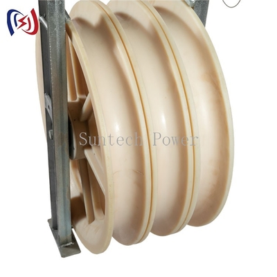 Conduttore di nylon Stringing Pulley Blocks delle ruote di MC con la struttura d'acciaio galvanizzata