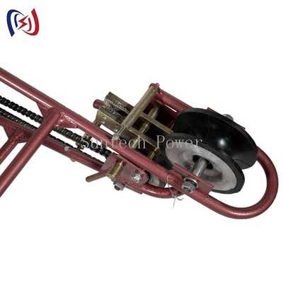 carrello di alluminio di ispezione della carrucola 1kN per la linea di trasmissione manutenzione