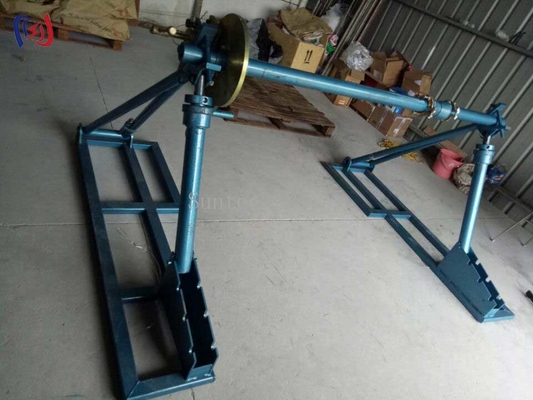 Sosta per bobine di cavi staccabili pesanti, capacità di 10 tonnellate, telaio resistente alla corrosione per progetti di sottostazioni e trasmissioni.