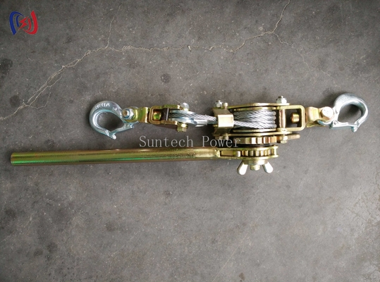 Stringente di cavi a rastrello Stringente di cavi a rastrello Struttura in acciaio con presa antiscivolo mascella regolabile per filo di filo.