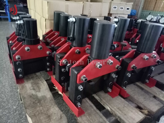 Taglierina idraulica per acciaio angolare, per impieghi gravosi, utensile industriale per taglio di precisione a 45° e 90°