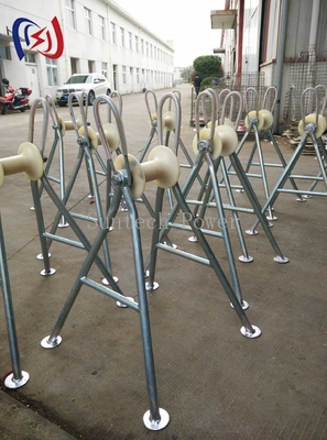 Rullo per cavi elevato in tubo d'acciaio per impieghi gravosi, capacità di carico 5KN