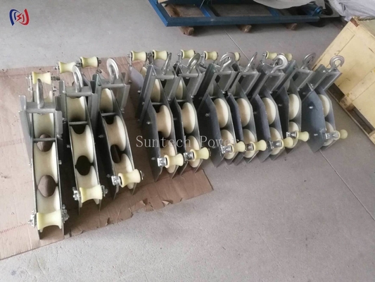 Blocco combinato a quattro fasci per tesatura conduttori pesanti da 10KN