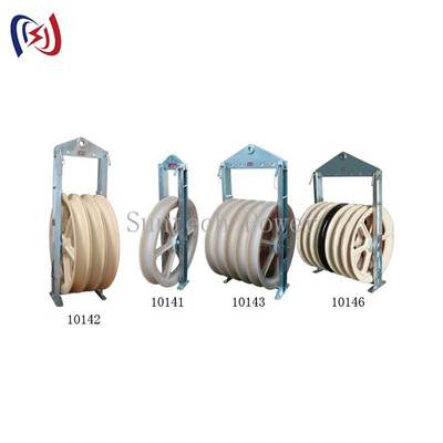 Blocco di tesatura conduttori serie 822 per impieghi gravosi con raggio di curvatura R570 e dimensioni esterne 760x120x480mm