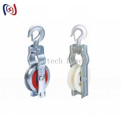 Blocco di posa cavi di messa a terra per impieghi gravosi con carico nominale 5kn-150kn e dimensioni pulegge 660x560x100mm per la costruzione di reti