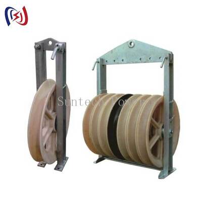 Blocco di stringa di alta capacità della serie 916 con fascia di nylon MC per l'installazione di conduttori di linee di trasmissione da 50 a 150KN