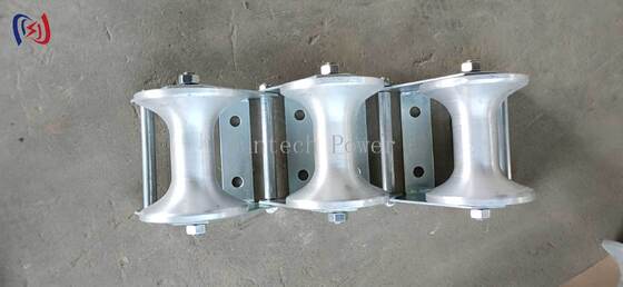 Professionale 10-20KN Cable Pithead Roller a carico nominale con costruzione in polietilene resistente alla corrosione e resistente per la protezione dall'ingresso nel pozzo