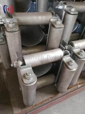 Roller per cavi a telaio professionale con diametro massimo del cavo di 180 mm, carico nominale di 20KN e design resistente alla corrosione per l'installazione sotterranea