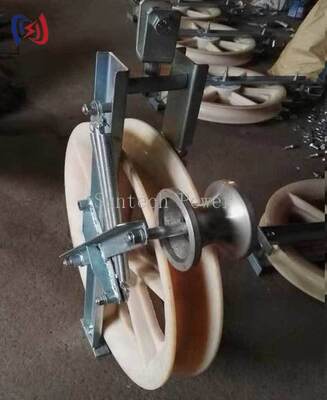 Blocco di stringa a rulli di messa a terra professionale con progettazione non conduttiva per l'installazione senza danni di OPGW e di diametro di fiocco di 508 mm