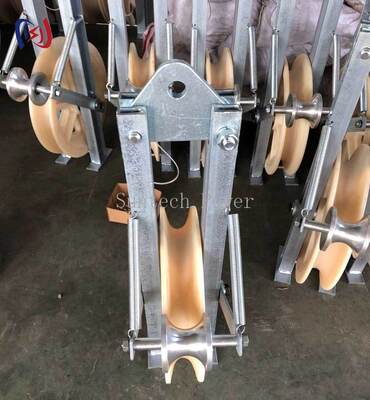 Blocco di stringa a rulli di messa a terra professionale con progettazione non conduttiva per l'installazione senza danni di OPGW e di diametro di fiocco di 508 mm