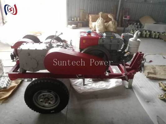 Winch a doppio tamburo professionale da 6,3-9KW con velocità 2000-3600RPM per il tiraggio e la tensione simultanei dei cavi nei lavori di linea elettrica