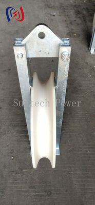 Blocco di tesatura professionale serie 508 per conduttori aerei ad alta tensione con puleggia in alluminio rivestita in gomma e carico nominale 20-60KN