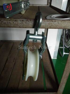 Carrucola Singola Professionale per Montaggio Cavi con Carico Nominale 5-20KN, Puleggia in Alluminio per Installazione Conduttori LGJ25-500