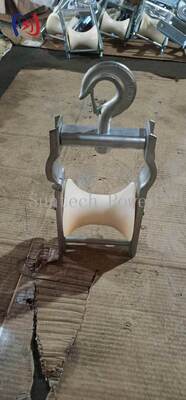 Professional Aerial Cable Stringing Block with 120x130mm Sheave Size and 5KN Rated Load for Overhead Power Line Installation