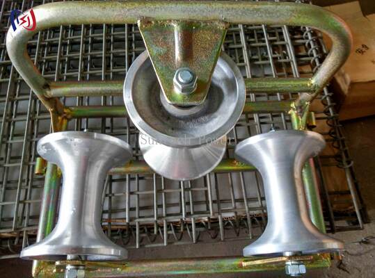 Apparecchiature di trazione di cavi a rotolo a terra per angoli pesanti con carico nominale di 10KN per cavi da 120-200 mm