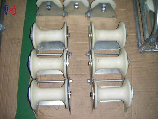 Professionale 10-20KN Cable Pithead Roller a carico nominale per cavi da 80 a 160 mm con design resistente alla corrosione
