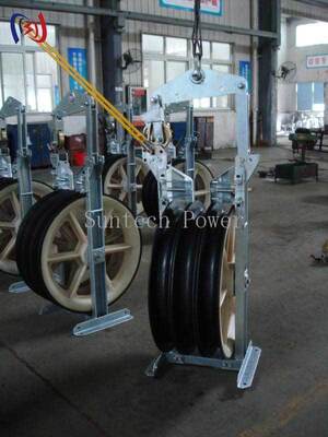 Elicottero Stringing Block per l'installazione di corda guida.