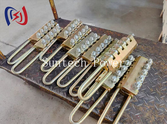 Pinza per fune in acciaio antitorsione a bullone, morsetto 20-100KN per tesatura della linea di trasmissione con diametro di 7-24 mm
