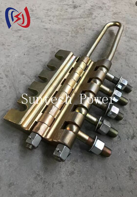 Pinza per fune in acciaio antitorsione a bullone, morsetto 20-100KN per tesatura della linea di trasmissione con diametro di 7-24 mm