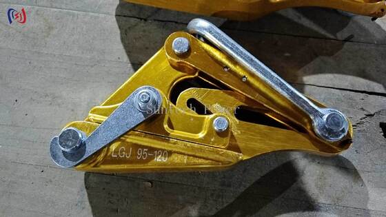 Morsetto in lega di alluminio con carico nominale di 7-80 KN e apertura massima di 14-48 mm per la tesatura della linea di trasmissione