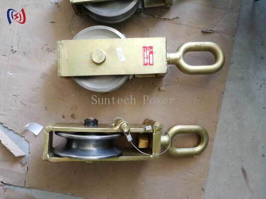 Blocco tesatura conduttori con carico nominale di 30-80 KN e diametro della puleggia di 140-180 mm per lavori su linee aeree