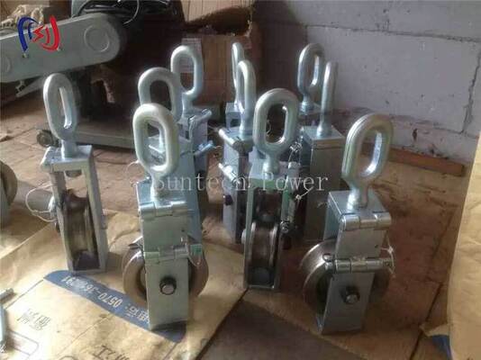 Blocco tesatura conduttori con carico nominale di 30-80 KN e diametro della puleggia di 140-180 mm per lavori su linee aeree