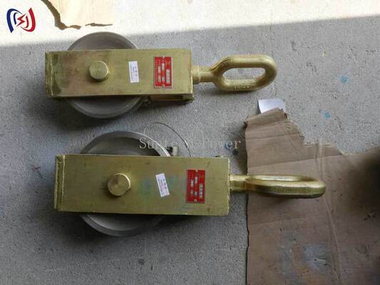 Blocco tesatura conduttori con carico nominale di 30-80 KN e diametro della puleggia di 140-180 mm per lavori su linee aeree