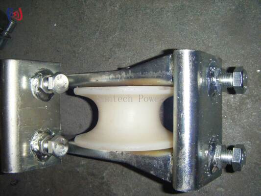 Blocco di stringa a doppia fascia per conduttori da 25 a 400 mm con carico da 5 a 20KN e telaio in acciaio galvanizzato