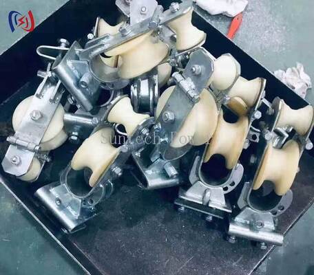 Blocco di stringa per conduttori in lamina di alluminio/nylon 20KN per la stringa di trasmissione a tre direzioni