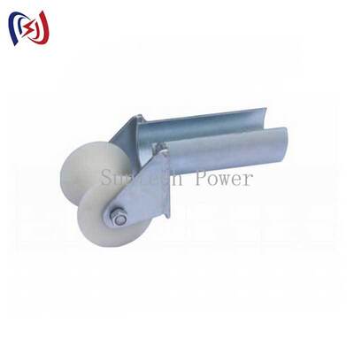 Rullo di protezione ingresso cavo con bocca a campana serie D 80-200 mm con ruote in nylon MC per un ingresso cavo regolare