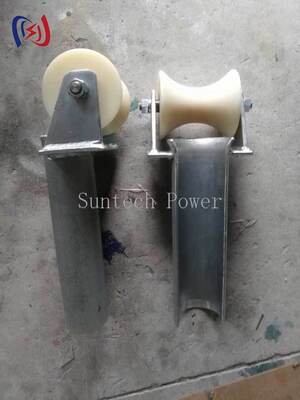 Rullo di protezione ingresso cavo con bocca a campana serie D 80-200 mm con ruote in nylon MC per un ingresso cavo regolare