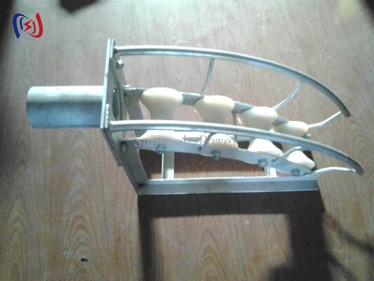 Pulley per cavi multi-sciavo con ruote in nylon MC a raggio di curvatura di 450 mm e posizionamento chiudibile per la protezione di grandi cavi
