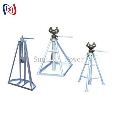 Supporto per bobine semplice per impieghi gravosi con carico nominale da 10-50KN e regolazione dell'altezza da 450-1300mm per bobine di cavi