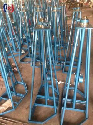 Supporto per bobine semplice per impieghi gravosi con carico nominale da 10-50KN e regolazione dell'altezza da 450-1300mm per bobine di cavi