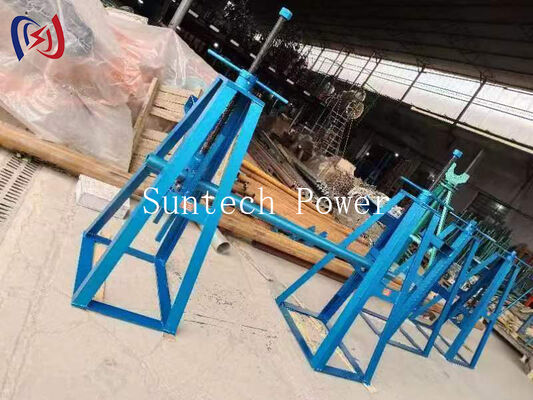 Supporto per bobine semplice per impieghi gravosi con carico nominale da 10-50KN e regolazione dell'altezza da 450-1300mm per bobine di cavi