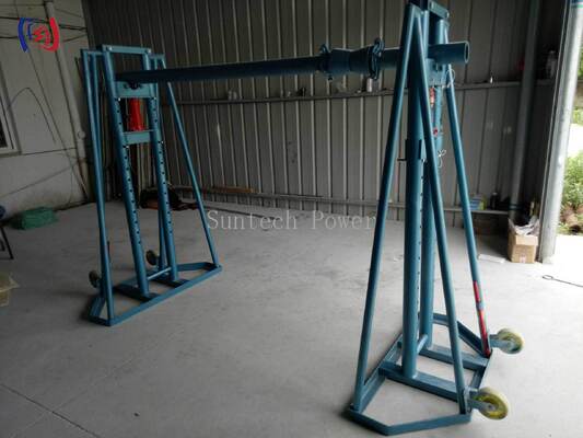 Supporto per bobine di cavi idraulici con carico nominale da 50 a 300 KN per tamburi di diametro da 2400 a 5000 mm e telaio in acciaio ad alta resistenza