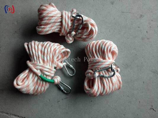 Corda in Nylon Isolato Diametro 6-24mm Forza di Rottura 0.9-14KN Stabilizzata UV per Manutenzione Linee in Tensione
